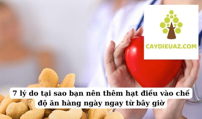 7 lý do tại sao bạn nên thêm hạt điều vào chế độ ăn hàng ngày ngay từ bây giờ